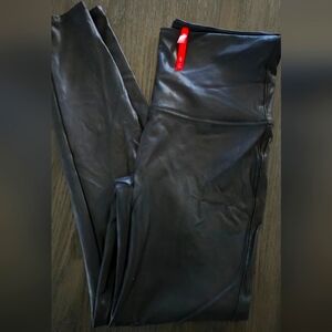 Spanx Black Faux Leather Leggings